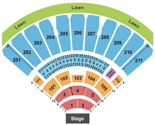 White River Amphitheatre Train Seating Chart